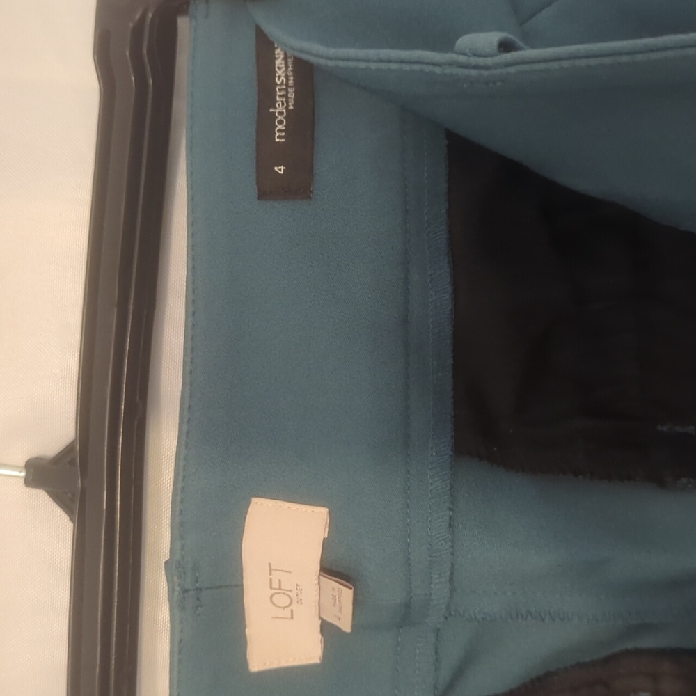 LOFT Teal Modern Skinny Pants